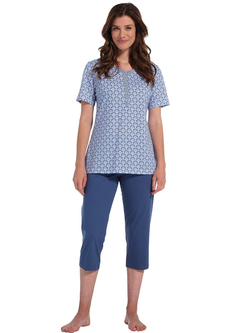 Pastunette pyjama met knoopsluiting - 20231-136-4 - blauw